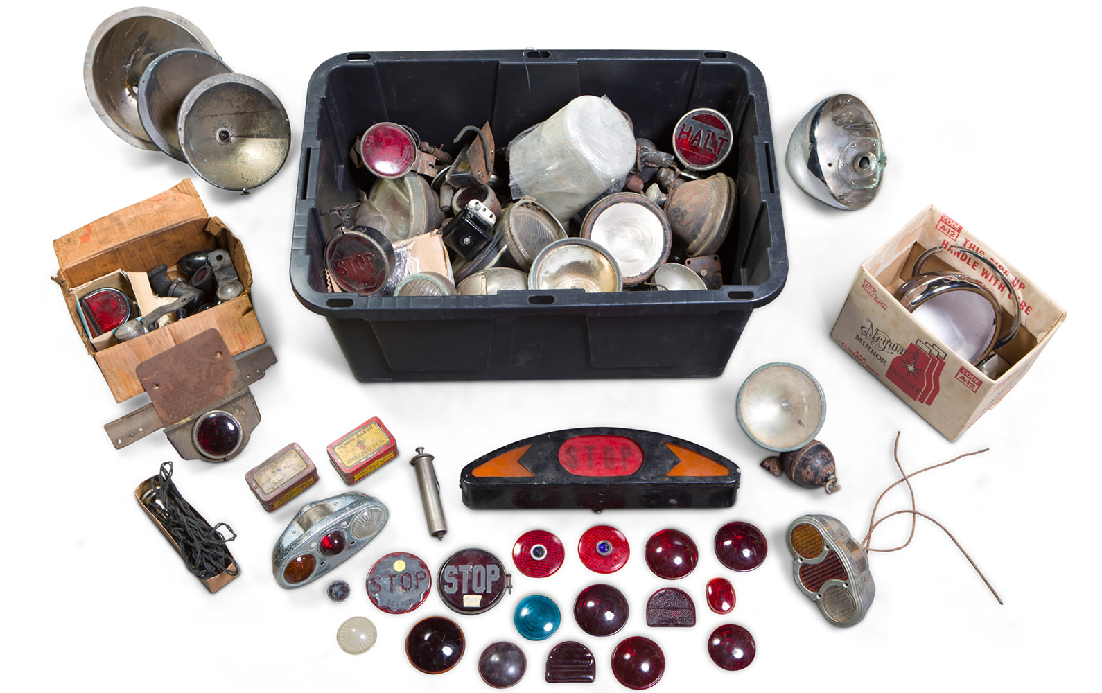 Assorted Automotive Lighting Components Gooding & Company